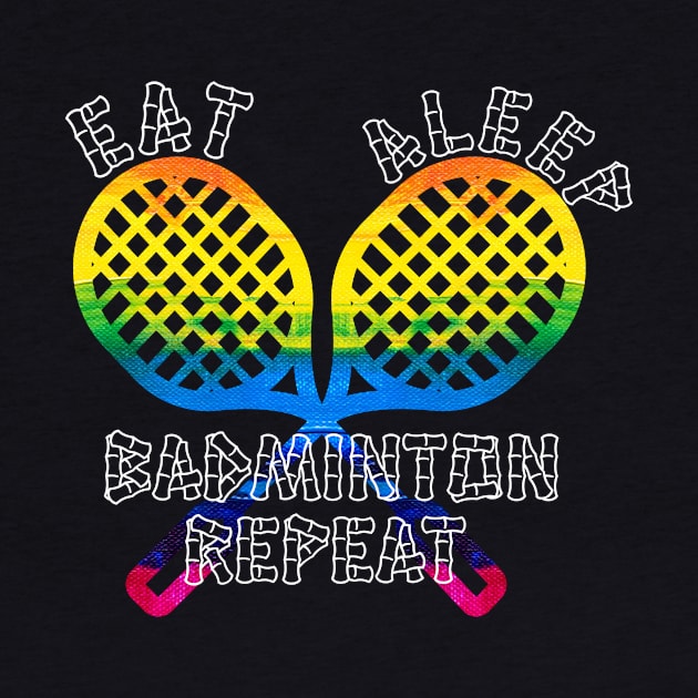 Eat Sleep Badminton Repeat Shirt, Funny Badminton Player Gift, Badminton Coach Shirt, Badminton Tee by NooHringShop